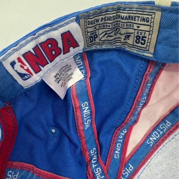 NBA Detroit Pistons Youth Strapback Hat Drew Sportswear Blue Red Classic - Picture 4 of 7